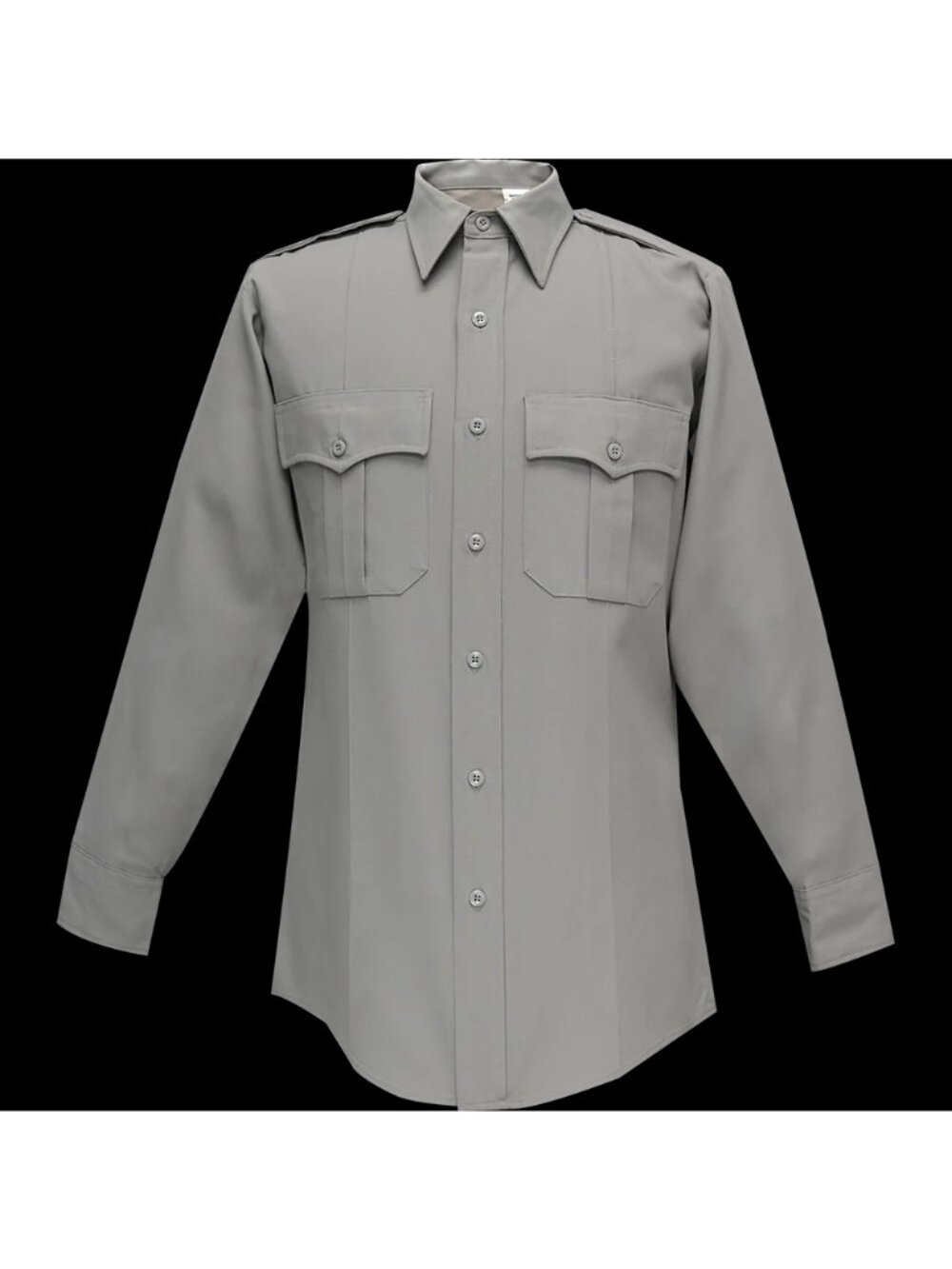 NWT Flying Cross Men's Deluxe Long Sleeve Shirt 17.0-32/33 Nickel Grey 45W66